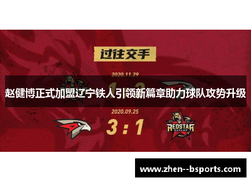 赵健博正式加盟辽宁铁人引领新篇章助力球队攻势升级